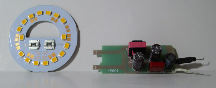 12W LED light bulb PCB component side