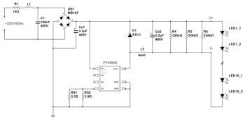 220V 12w LED light bulb schematic diagram