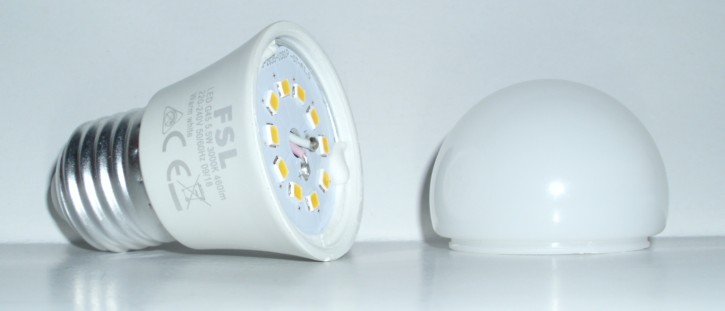 Half Disassembled LED Light Bulb