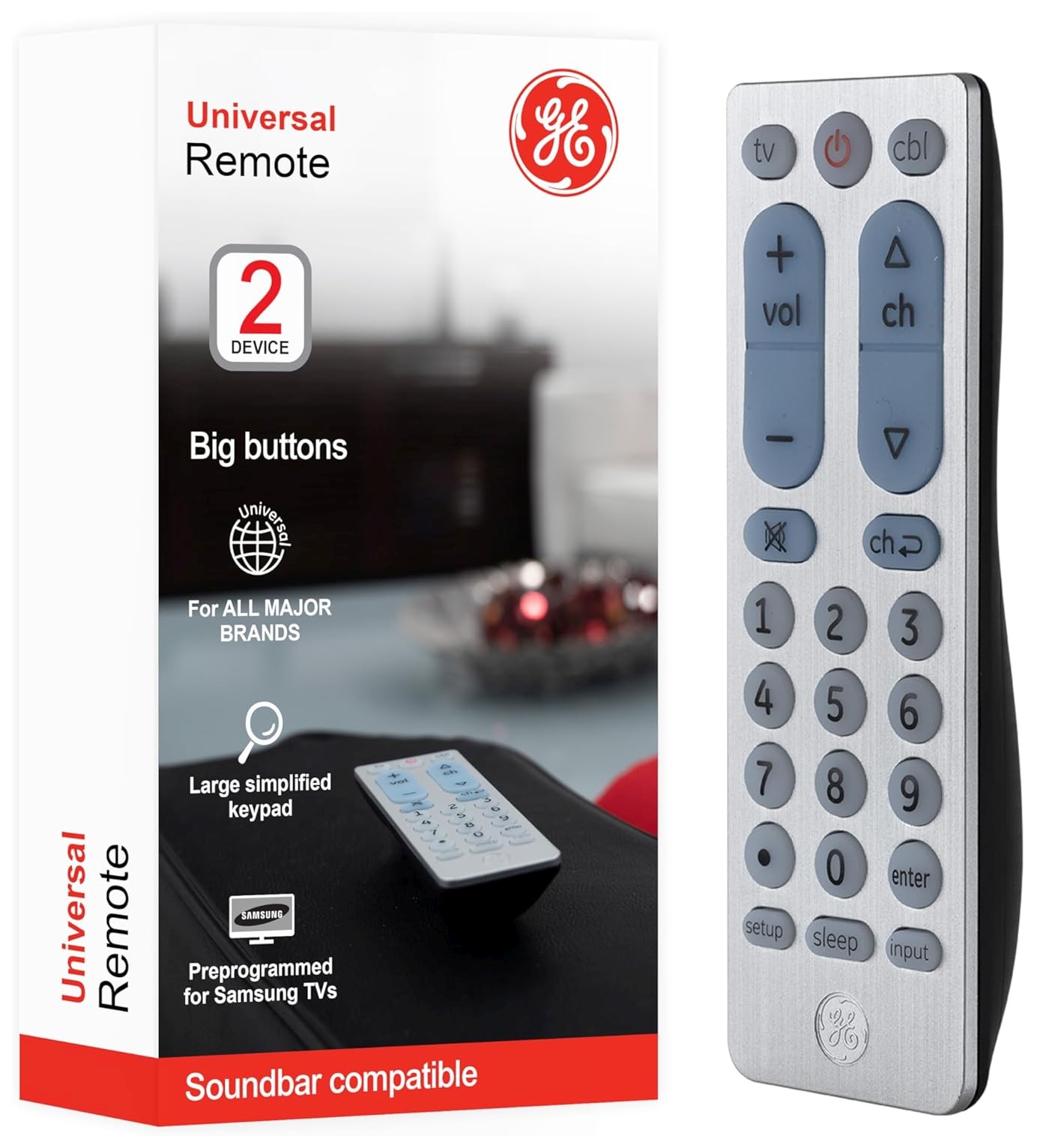 GE 33701 big button universal remote control
